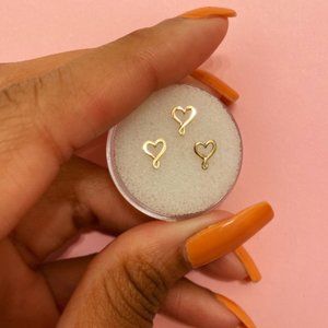 Infinity Heart Nosestud 14kt Gold Made Of 14kt Solid Gold Classy And Small